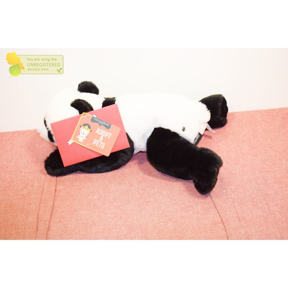 FAO Schwarz 15" Adopt A Pets Panda Plush (Dirt Marks)